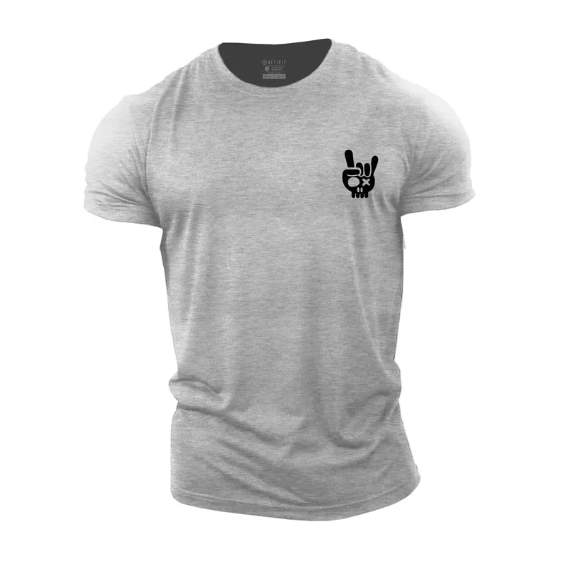 Rocking Skull Cotton T-Shirt