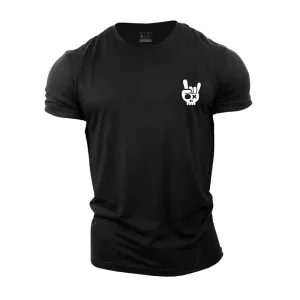 Rocking Skull Cotton T-Shirt
