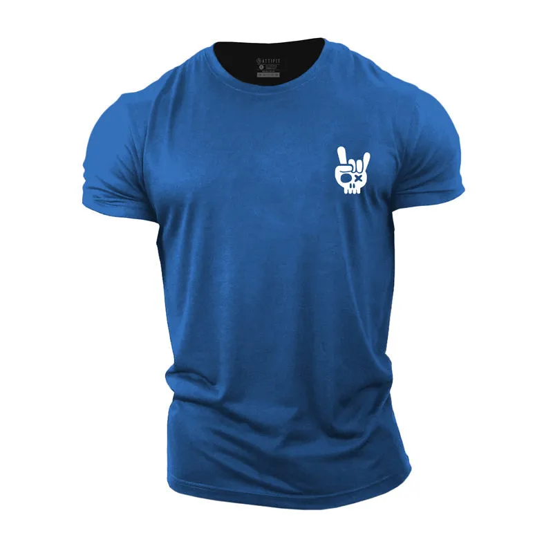 Rocking Skull Cotton T-Shirt