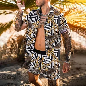 Royal Sire Hawaiian Floral Short Sets
