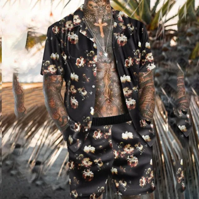 Royal Sire Hawaiian Floral Short Sets