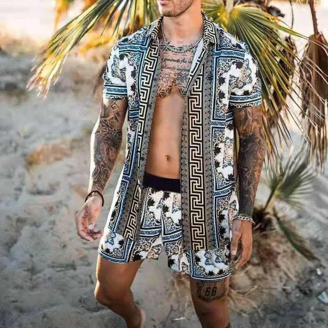 Royal Sire Hawaiian Floral Short Sets