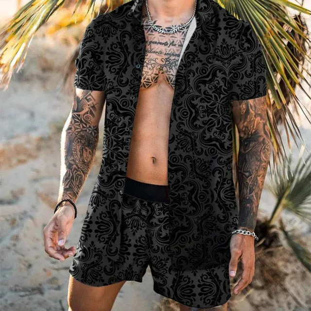 Royal Sire Hawaiian Floral Short Sets
