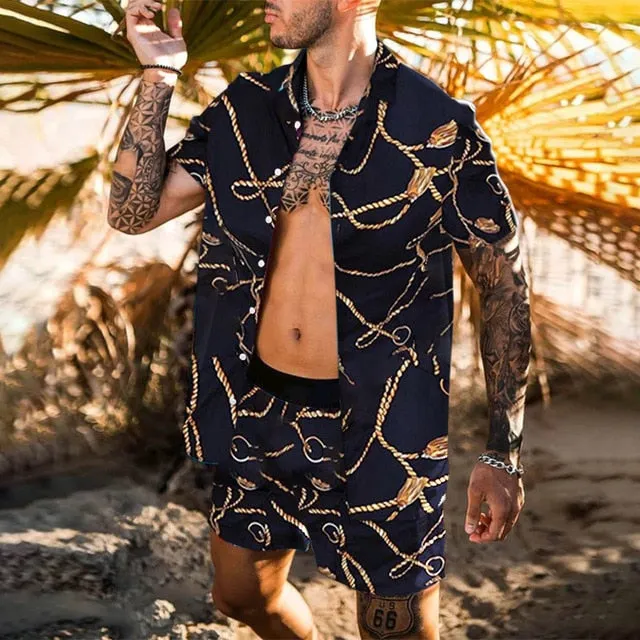 Royal Sire Hawaiian Floral Short Sets