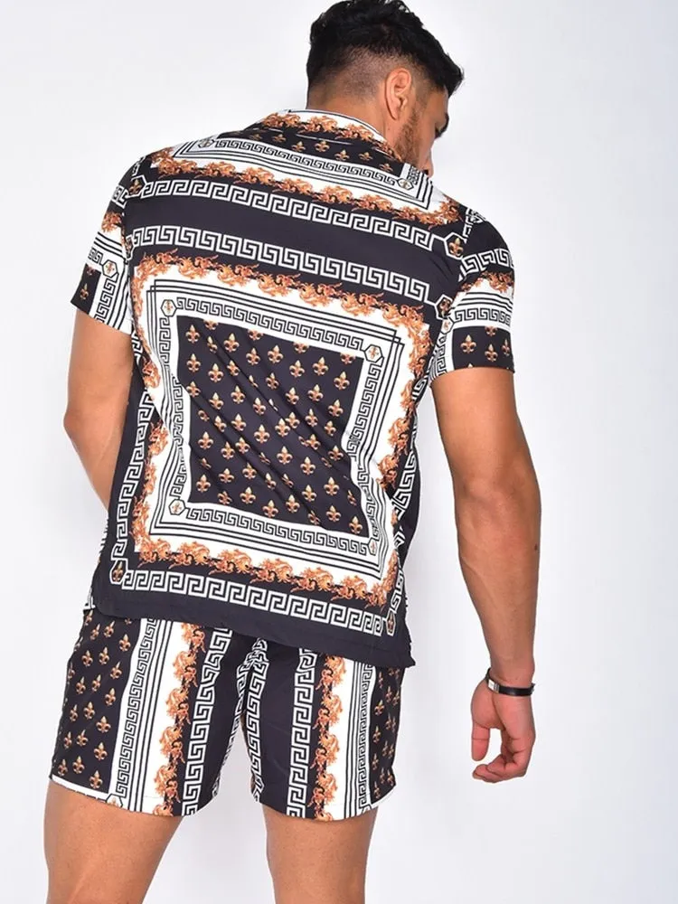 Royal Sire Hawaiian Floral Short Sets