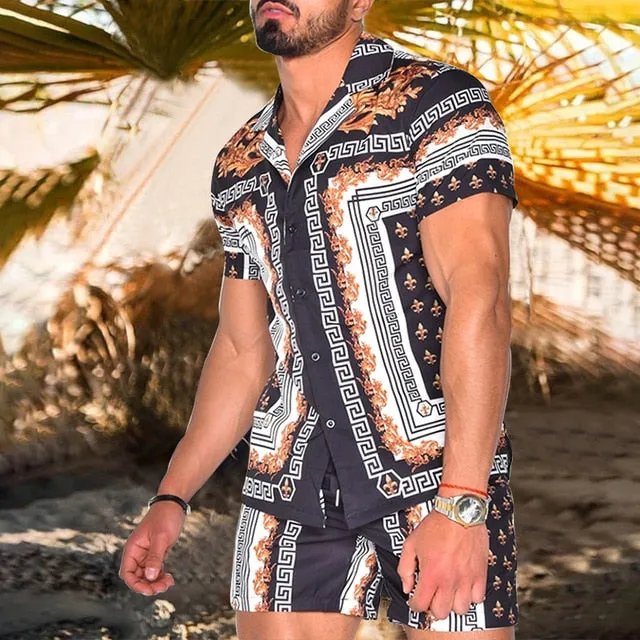 Royal Sire Hawaiian Floral Short Sets