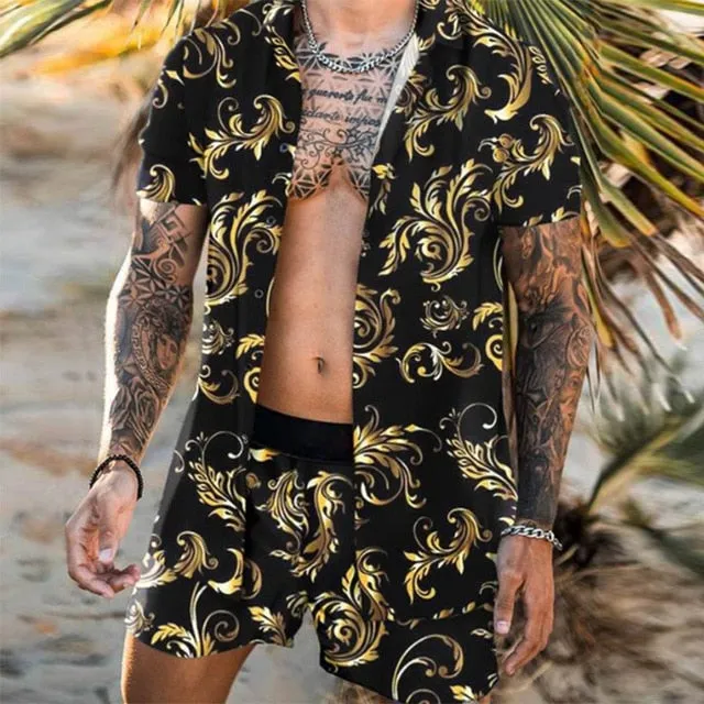 Royal Sire Hawaiian Floral Short Sets