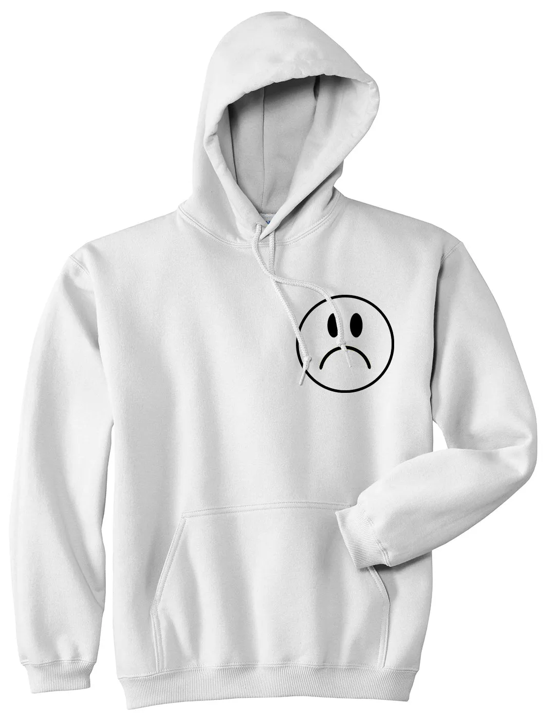 Sad Face Chest Mens Pullover Hoodie