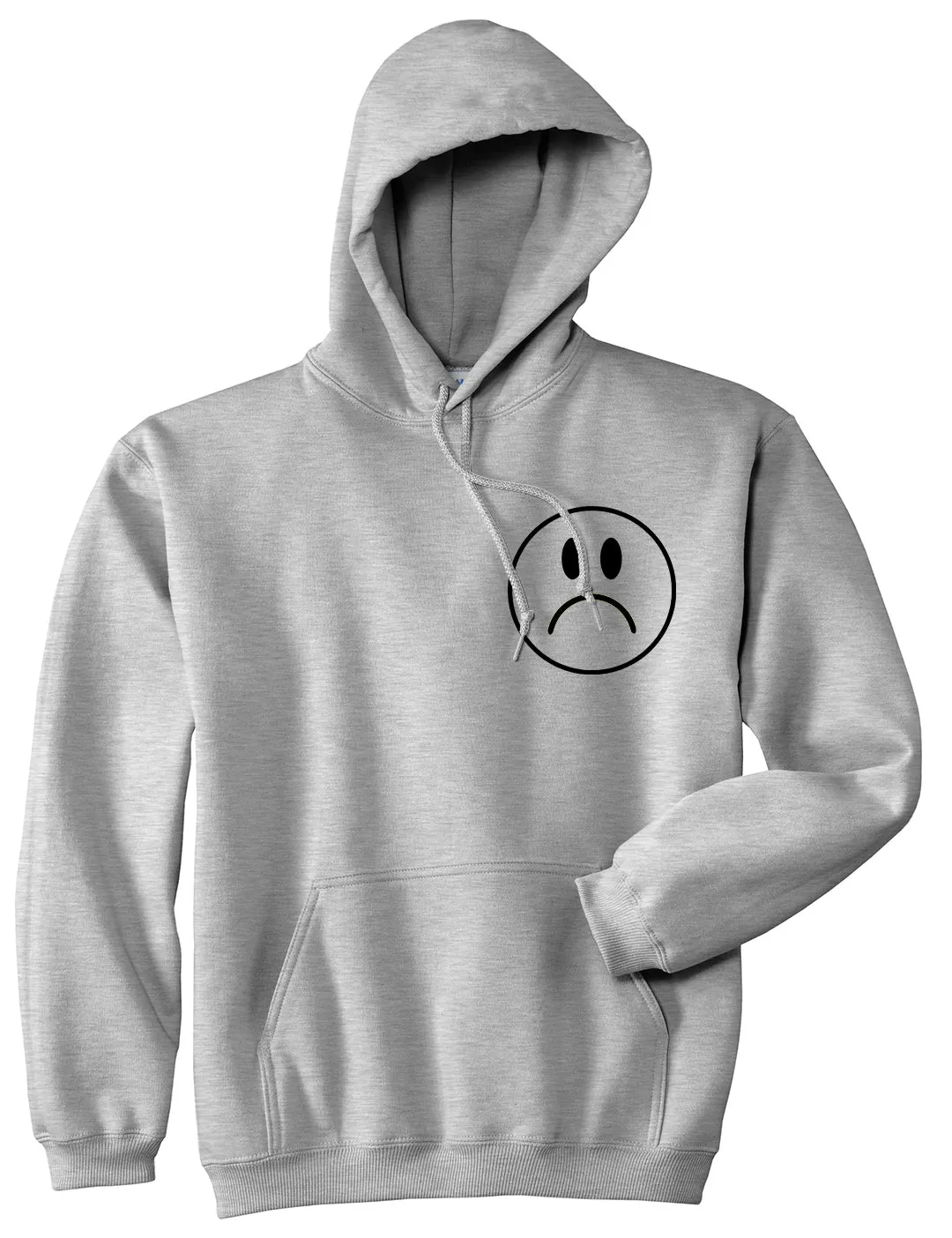 Sad Face Chest Mens Pullover Hoodie