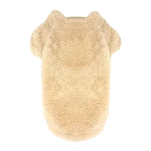 Soft Plush Pullover Dog Coat Cream