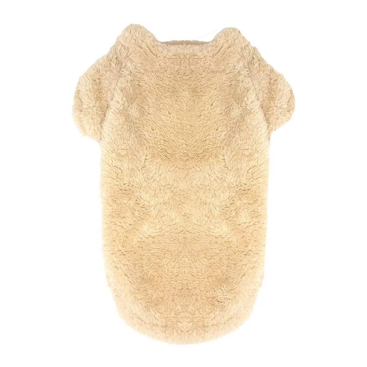 Soft Plush Pullover Dog Coat Cream