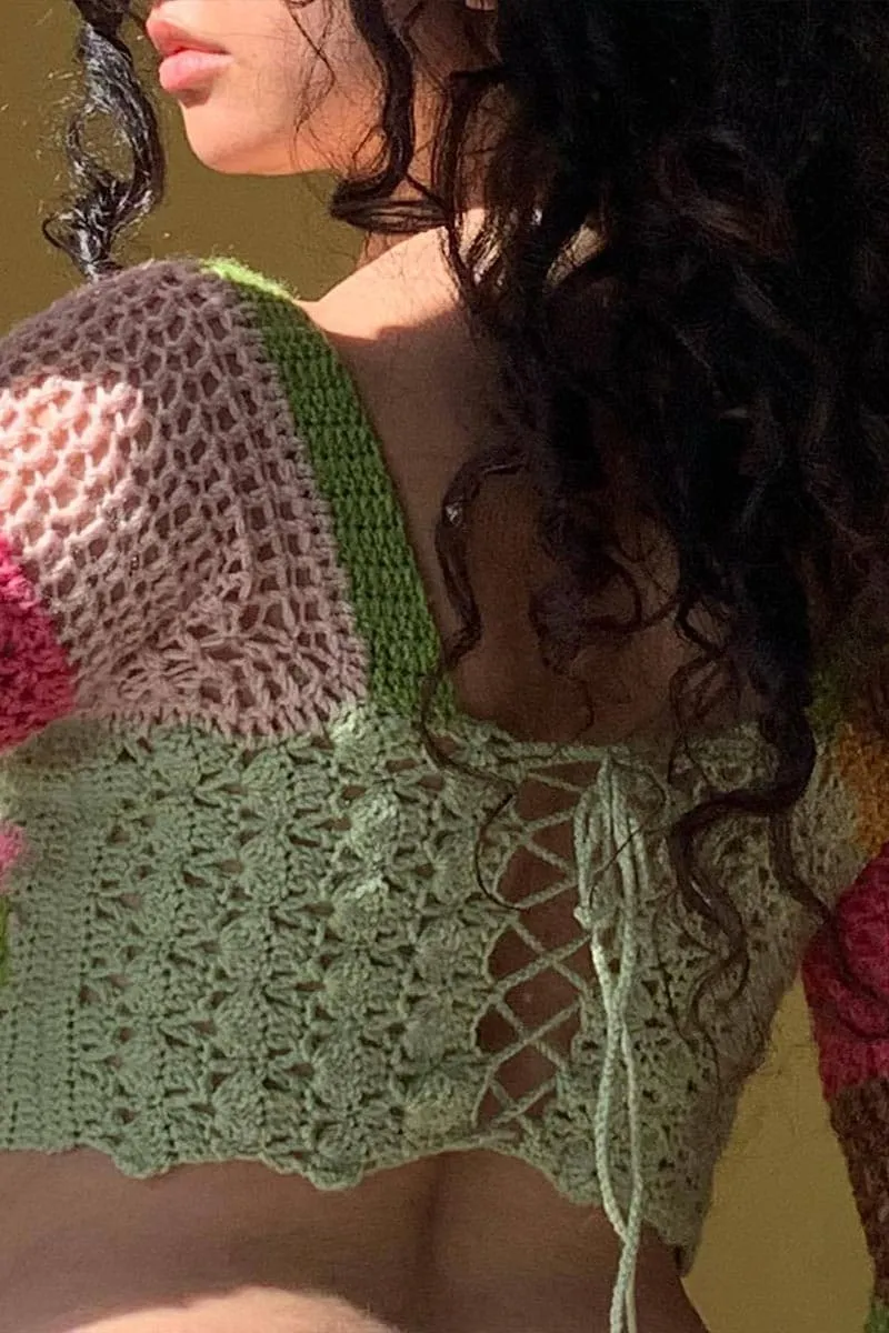 TC060 Crochet Long Sleeve Shirt