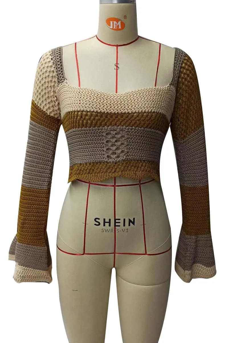 TC060 Crochet Long Sleeve Shirt