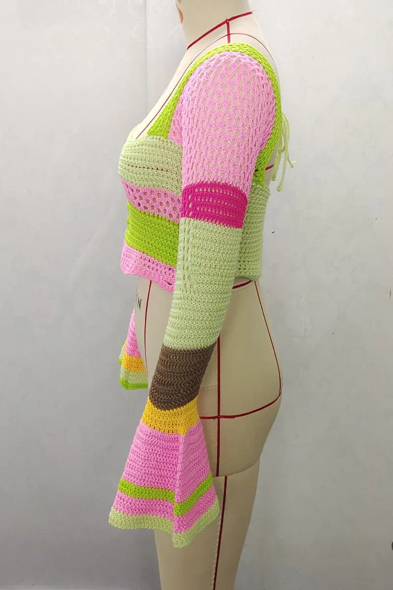 TC060 Crochet Long Sleeve Shirt