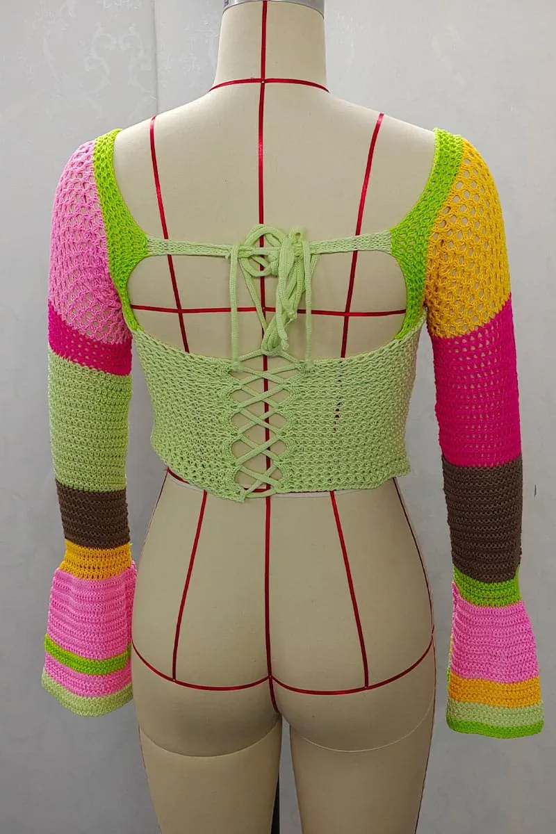 TC060 Crochet Long Sleeve Shirt