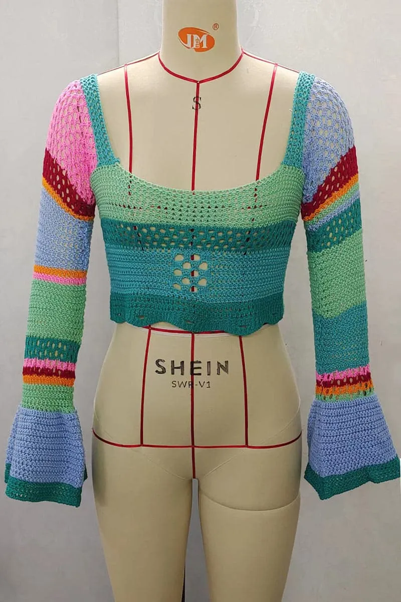 TC060 Crochet Long Sleeve Shirt