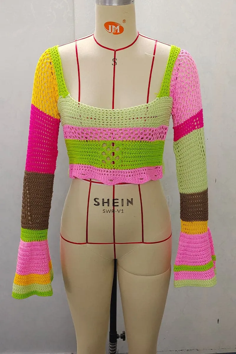 TC060 Crochet Long Sleeve Shirt