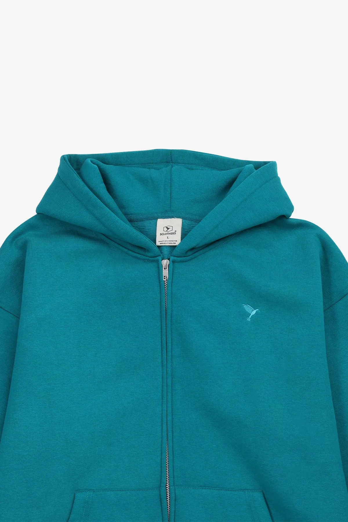 Teal Relaxed Fit Zip Through hoodie - S24 - UH0018R