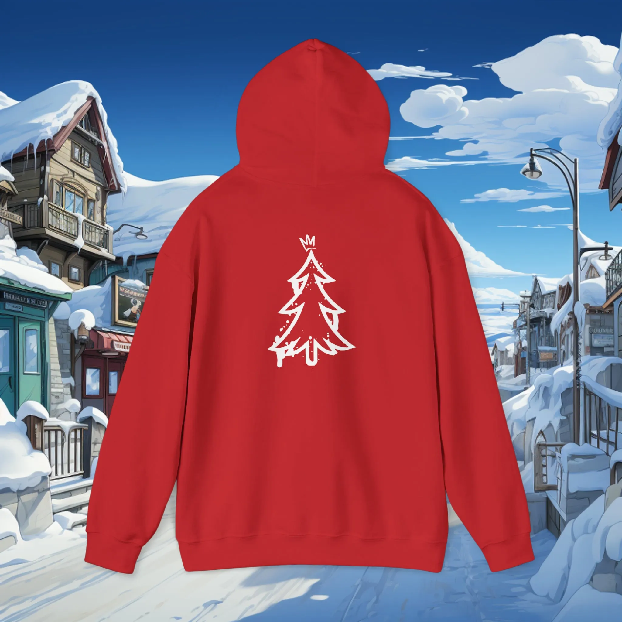 Unisex NYC Santa Hooded Sweatshirt. Holiday/Christmas Hoodie. Christmas Sweater. Santa Sweater. New York City Holiday Sweater.