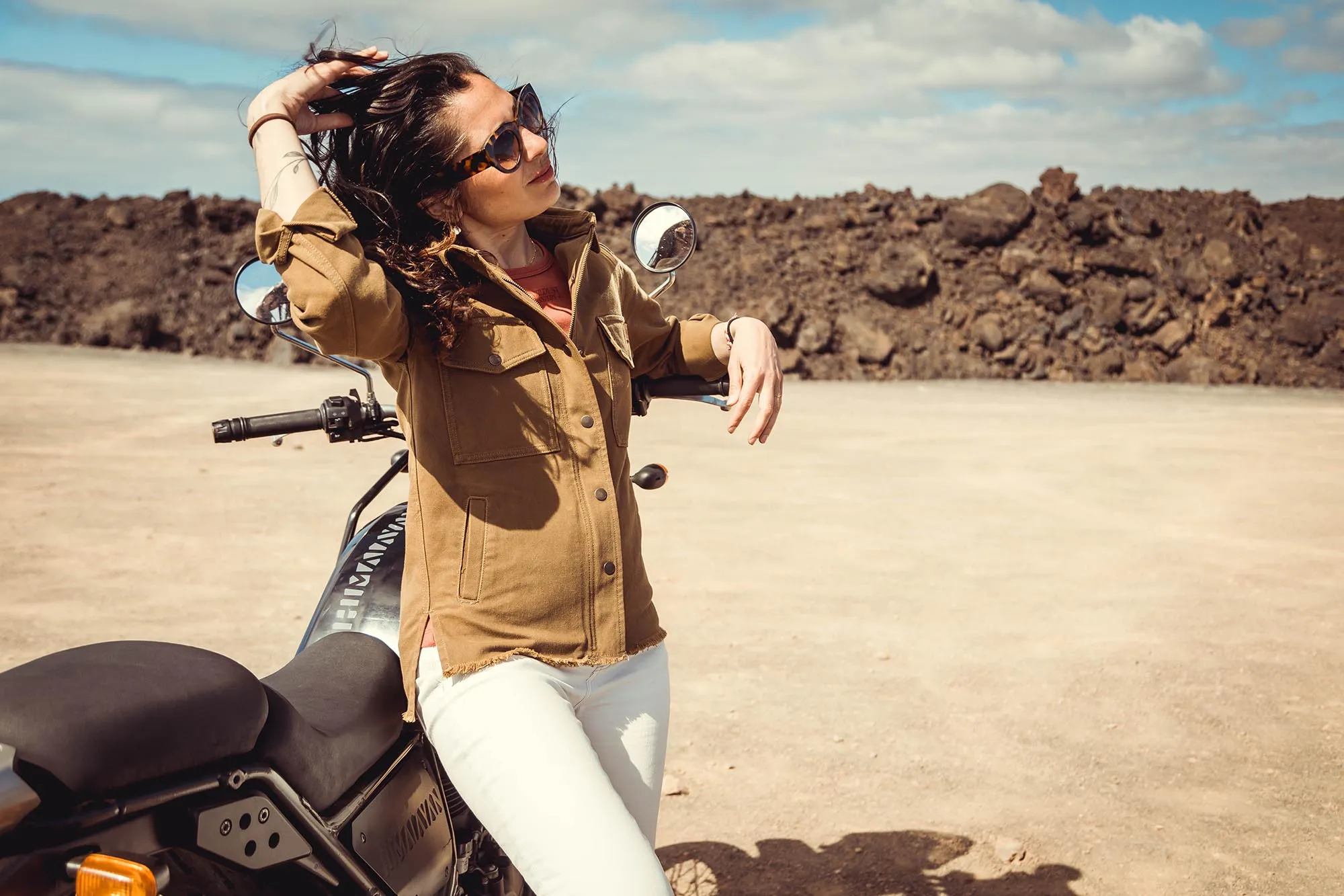 Wildust Sisters Armalith Moto Riding Shirt - Khaki