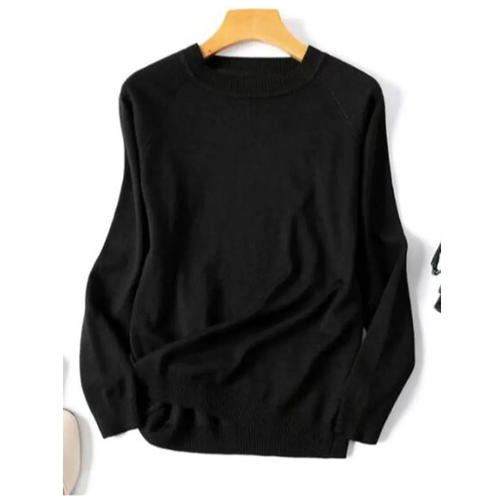 Women's Spring Autumn Long Sleeve Striped Knitted O-Neck Pullover Sweater