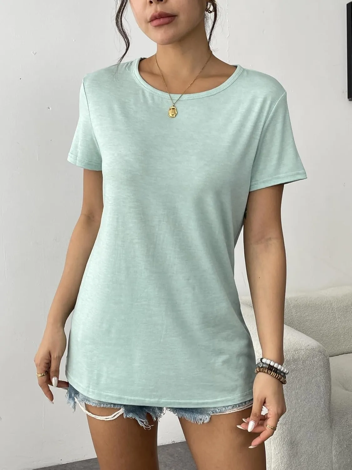 Zeagoo Womens 3 Pack T Shirts Basic Short Sleeve Tees