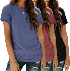Zeagoo Womens 3 Pack T Shirts Basic Short Sleeve Tees